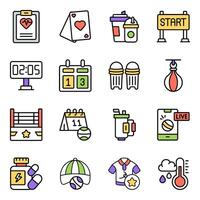 Set of Sports and Game Flat Icons vector