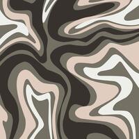 Abstract horizontal background with colorful waves. Trendy illustration in style retro 60s, 70s. Pastel colors vector