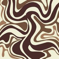 Abstract horizontal background with colorful waves. Trendy illustration in style retro 60s, 70s. Pastel colors vector