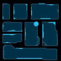 futuristic modern user interface elements, hi screen hud for games. science fiction concept design. info box bar and modern digital info box layout vector