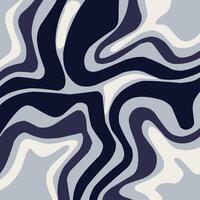 Abstract horizontal background with colorful waves. Trendy illustration in style retro 60s, 70s. Pastel colors vector