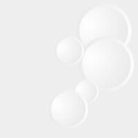 Modern abstract white circle shape background. Elegant circle shape design with shadow. Realistic geometric shape texture. Minimal and clean white graphic. Suit for wallpaper, banner, brochure, cover vector