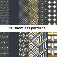 collection of geometric patterns. Simple graphic. Decoration of repeating shapes. vector