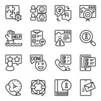 Pack of Customer Services And Feedback linear icon vector