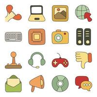 Set of Devices Flat Icons vector