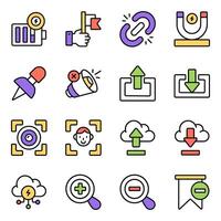 Set of Ux Flat Icons vector