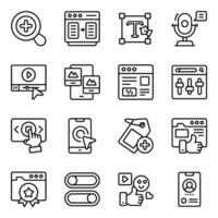 Set of Ui Linear Icons vector