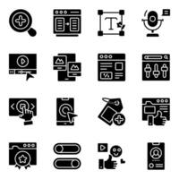 Set of Ui Solid Icons vector