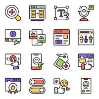 Set of Ui Flat Icons vector