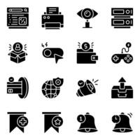 Set of User Experience Solid Icons vector