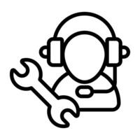 An icon design of technical support vector