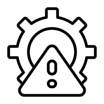 A line design icon of troubleshooting vector