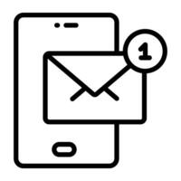 Perfect design icon of mobile email vector