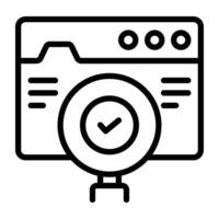 Modern design icon of search website vector