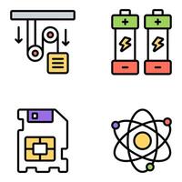 Set of Smart Technology Flat Icons vector