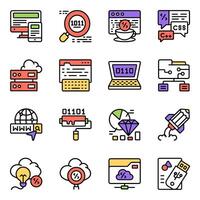 Set of Graphic and Art Flat Icons vector