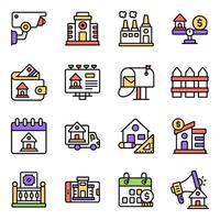 Set of Architecture Flat Icons vector