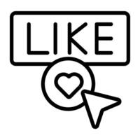 Perfect design icon of like button vector