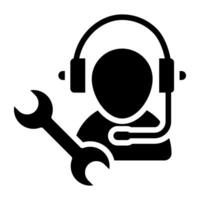 An icon design of technical support vector