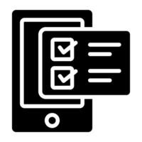 Creative design icon of mobile list vector