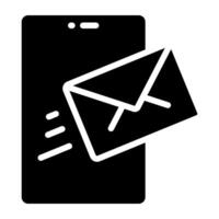 A beautiful design icon of mobile email vector