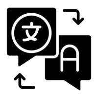 Creative design icon of language translation vector
