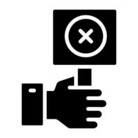 Creative design icon of wrong board vector