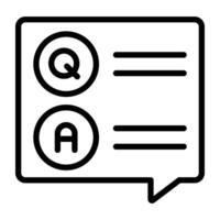 A beautiful design icon of question and answer vector