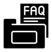Perfect design icon of FAQ folder vector