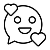 A linear design icon of customer satisfaction vector