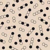 Colorful minimal geometric rings on a beige background. Retro playful abstract seamless pattern vector