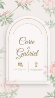 Digital Wedding Invitation Template with Geometric Shape psd