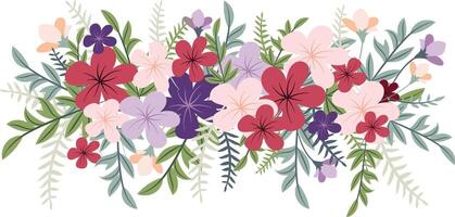 Abstract flower background design floral border frame vector