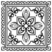 Icon of a patterned rug with geometric designs for creative projects. vector