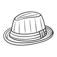 Clean line hat icon for coloring. vector