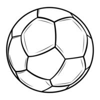 Minimalist sketch of a soccer ball, perfect for icons and design elements. vector