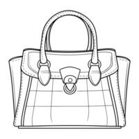 Get the perfect accessory with a trendy handbag outline icon for a cute and clean look. vector