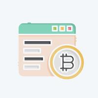 Icon Mining Software. related to Cryptography symbol. doodle style. simple design illustration vector