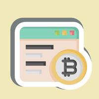 Sticker Mining Software. related to Cryptography symbol. simple design illustration vector