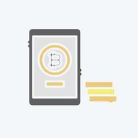 Icon Bitcoin Payment. related to Cryptography symbol. doodle style. simple design illustration vector