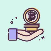 Icon Invesment. related to Cryptography symbol. MBE style. simple design illustration vector
