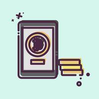 Icon Bitcoin Payment. related to Cryptography symbol. MBE style. simple design illustration vector