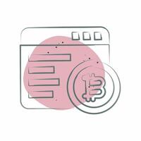 Icon Mining Software. related to Cryptography symbol. Color Spot Style. simple design illustration vector