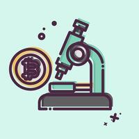Icon Bitcoin Research. related to Cryptography symbol. MBE style. simple design illustration vector