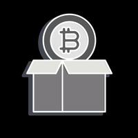 Icon Bitcoin Parcel. related to Cryptography symbol. glossy style. simple design illustration vector