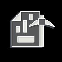 Icon Mining Chart. related to Cryptography symbol. glossy style. simple design illustration vector