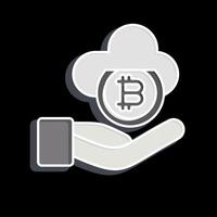 Icon Cloud Money. related to Cryptography symbol. glossy style. simple design illustration vector
