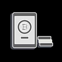 Icon Bitcoin Payment. related to Cryptography symbol. glossy style. simple design illustration vector