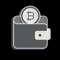 Icon Bitcoin Wallet. related to Cryptography symbol. glossy style. simple design illustration vector