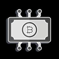 Icon Digital Currency. related to Cryptography symbol. glossy style. simple design illustration vector
